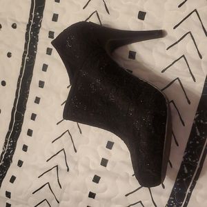 Black Lace Booties - Size 8